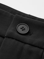 Pleated Mid-Waist Wide-Leg Pants