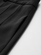 Pleated Mid-Waist Wide-Leg Pants