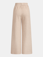 Drawstring Wide-Leg Knit Pants