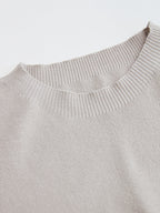 Zipper Cropped Sweater & Midi Skirt Set