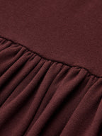 Ruched A-Line Midi Skirt
