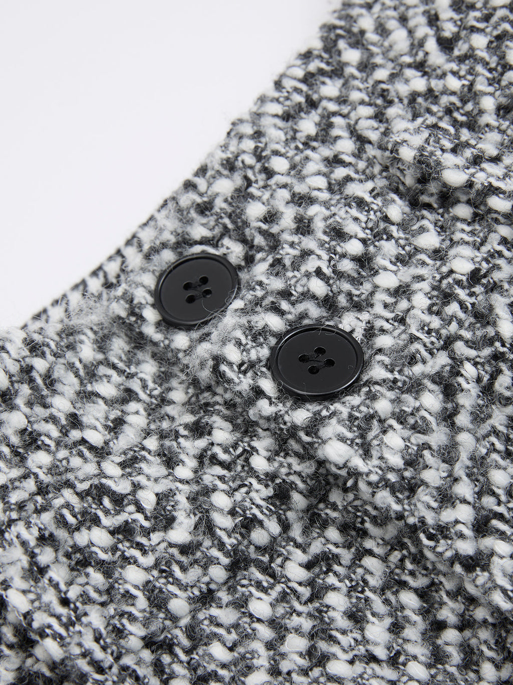 Wool Blend Double Waistband Tweed Pants