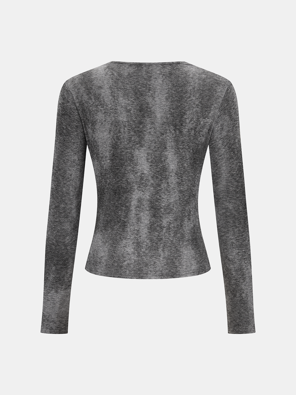 Cross-Front Long-Sleeve Top