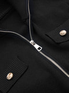 Knit Zipper Jacket & Pencil Skirt Set