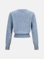Wool-Blend Knot-Front Sweater