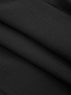 Stand Collar Pleated Cuff Button-Front Blouse