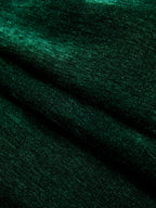 Velvet Metal-Button Mid-Waist Shorts