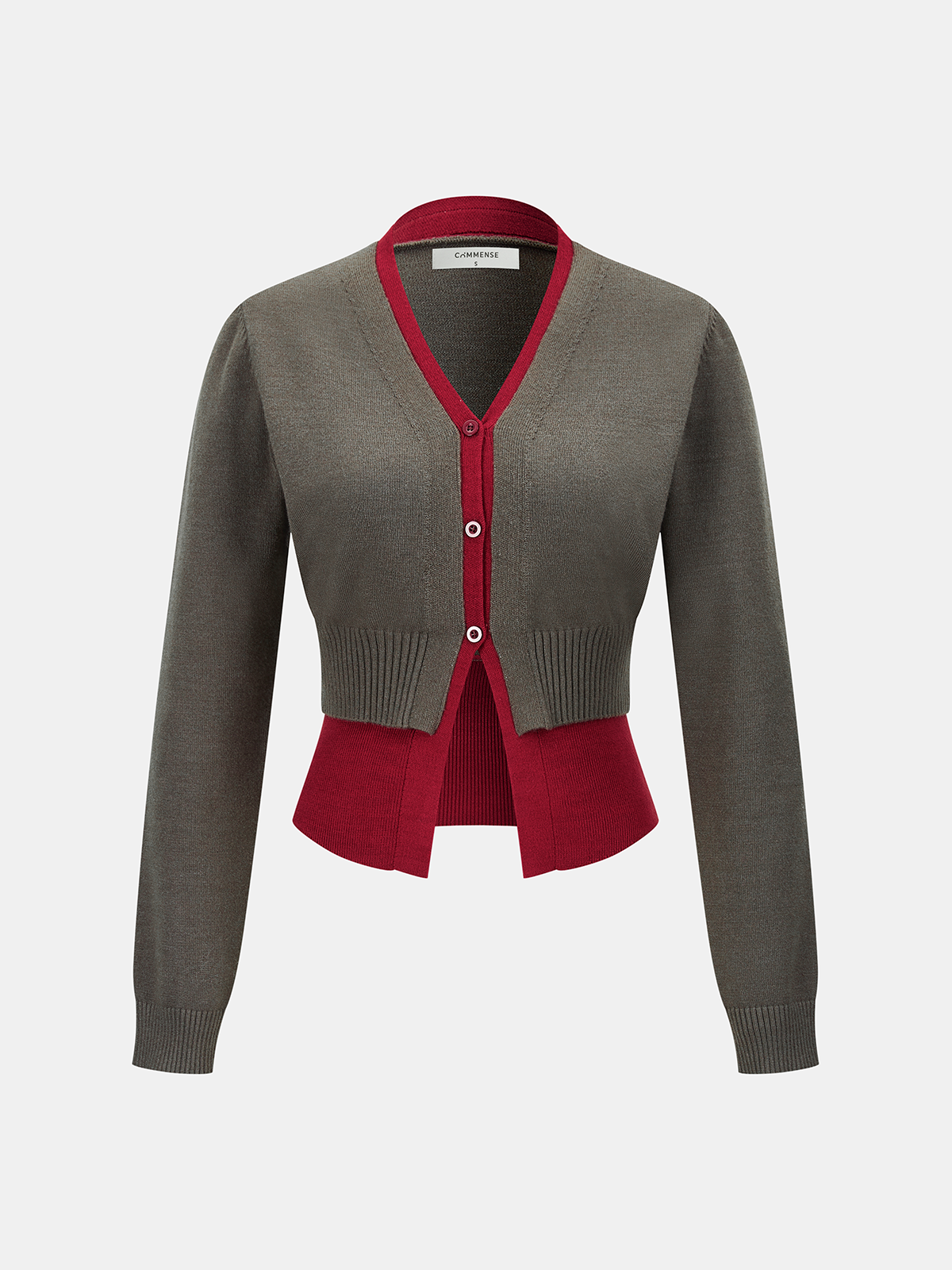 Color-Block V-Neck Sweater
