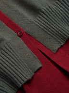 Color-Block V-Neck Sweater