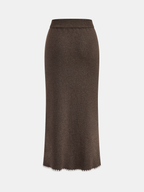 Wool-Blend Tie-Neck Knit Co-ord Set