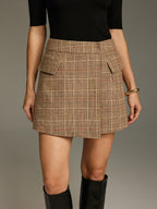 Tweed Plaid Mini Skirt