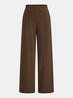 Textured Asymmetric Top and Pants Set