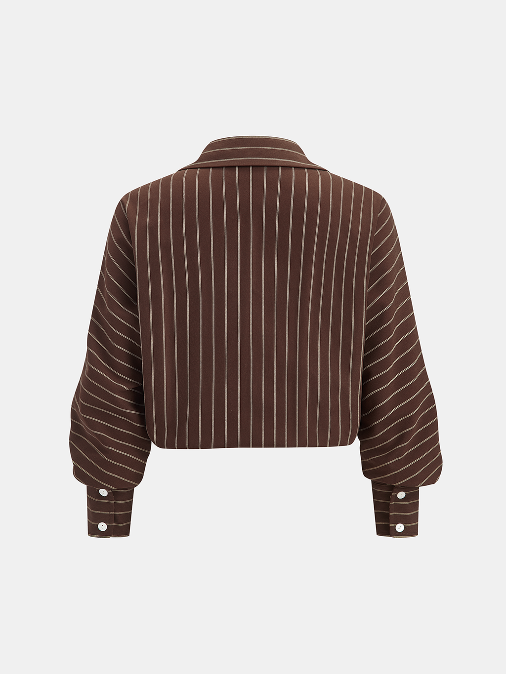 Loose Striped Knot Front Blouse