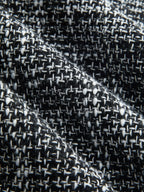 Mid-Waist Tweed Wide-Leg Pants