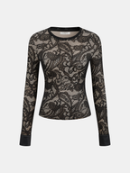 Paisley Lace Long-Sleeve Top