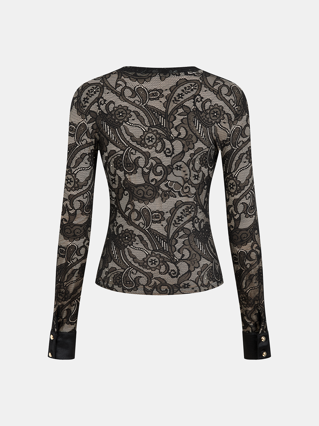 Paisley Lace Long-Sleeve Top