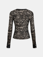 Paisley Lace Long-Sleeve Top