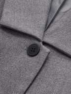 Detachable Waist Belt Lapel Tailored Blazer