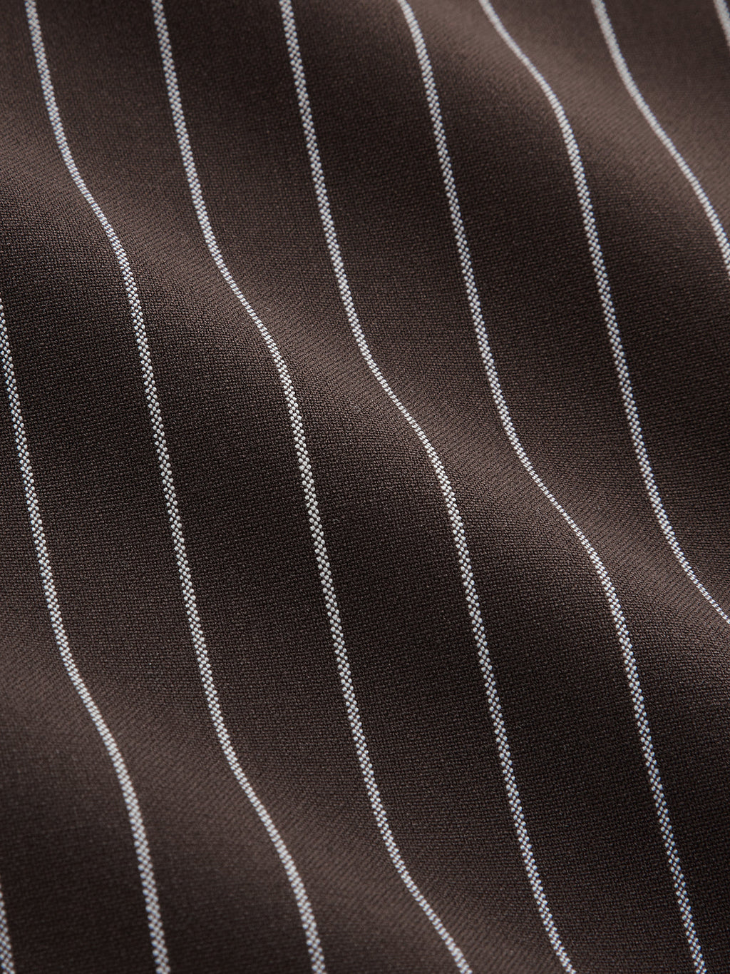 Contrast Collar Pinstripe Loose Shirt