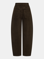 Corduroy Curved-Leg Pants