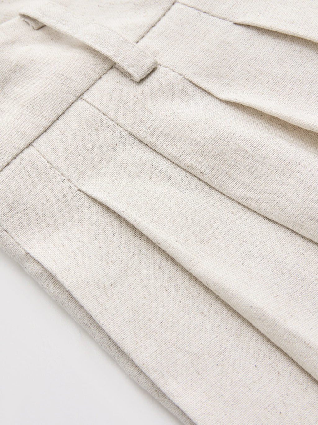 Linen-Blend Pleated Balloon Pants