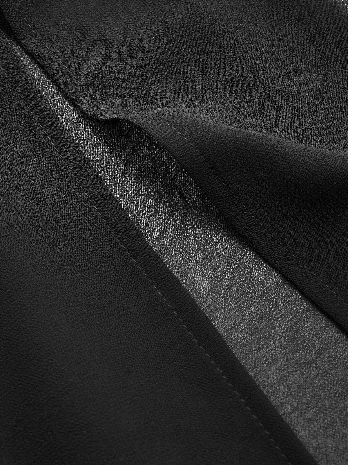 Sheer Panel Satin Mermaid Skirt