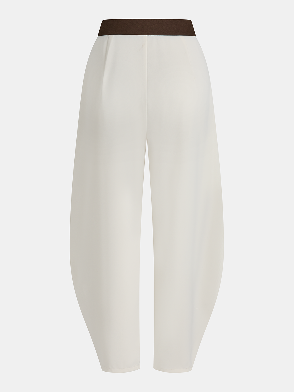 Contrast Waistband Asymmetric Balloon Pants