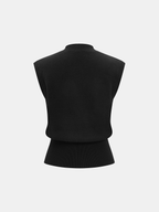 Horsebit Detail Sleeveless Knit Top