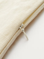 Contrast Piping Linen-Blend Wrap Mini Skirt