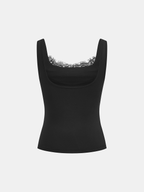 Lace Trim Square-Neck Tank Top