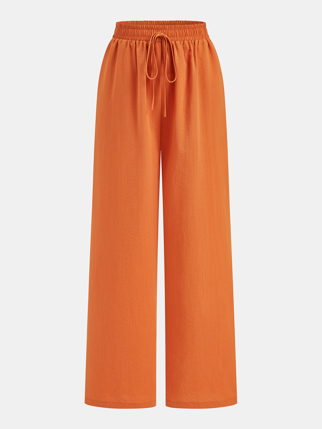 Knot-Front Shirt & Wide-Leg Pants Set