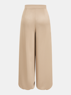 Mid-Waist Satin Pleated Balloon Pants