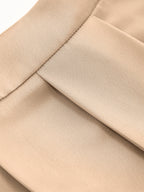 Mid-Waist Satin Pleated Balloon Pants