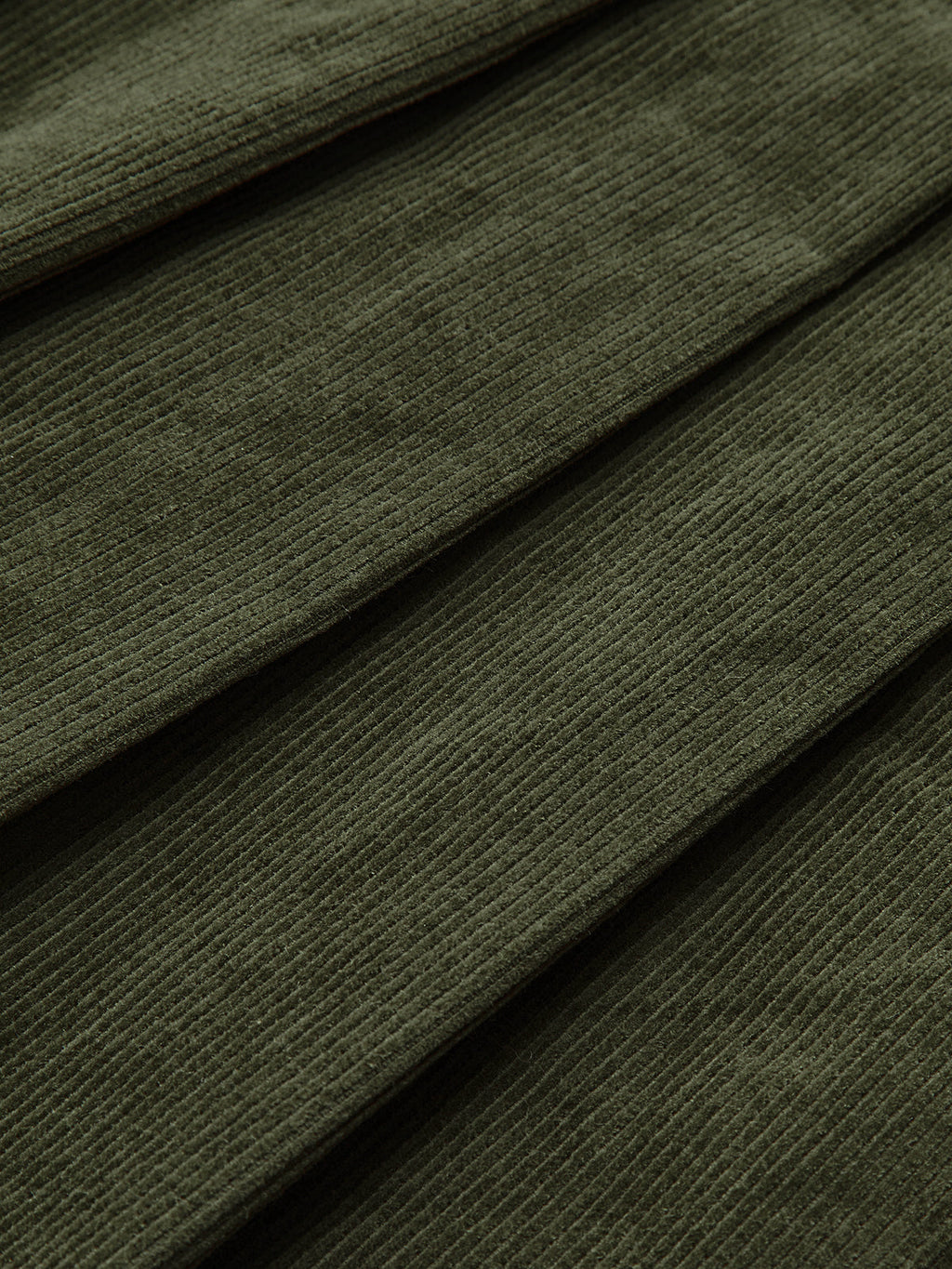 Pleated Corduroy Midi Skirt