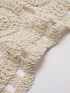 Circle Pattern Crochet Mini Skirt
