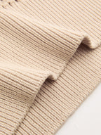 Sleeveless Polo Open Knit Top