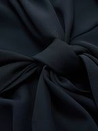 Keyhole Neck Tie Waist Blouse