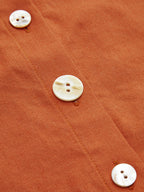Linen Blend Shirt & Layered Hem Shorts Set
