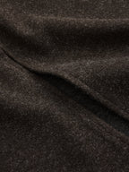 Faux Cashmere Belted Slit Pencil Skirt