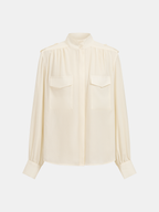 Utility Knot-Front Blouse