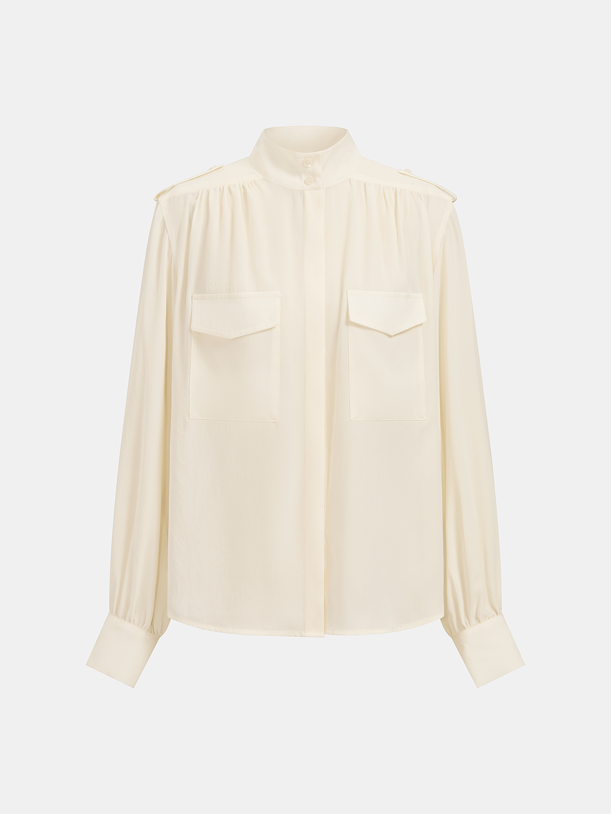Utility Knot-Front Blouse