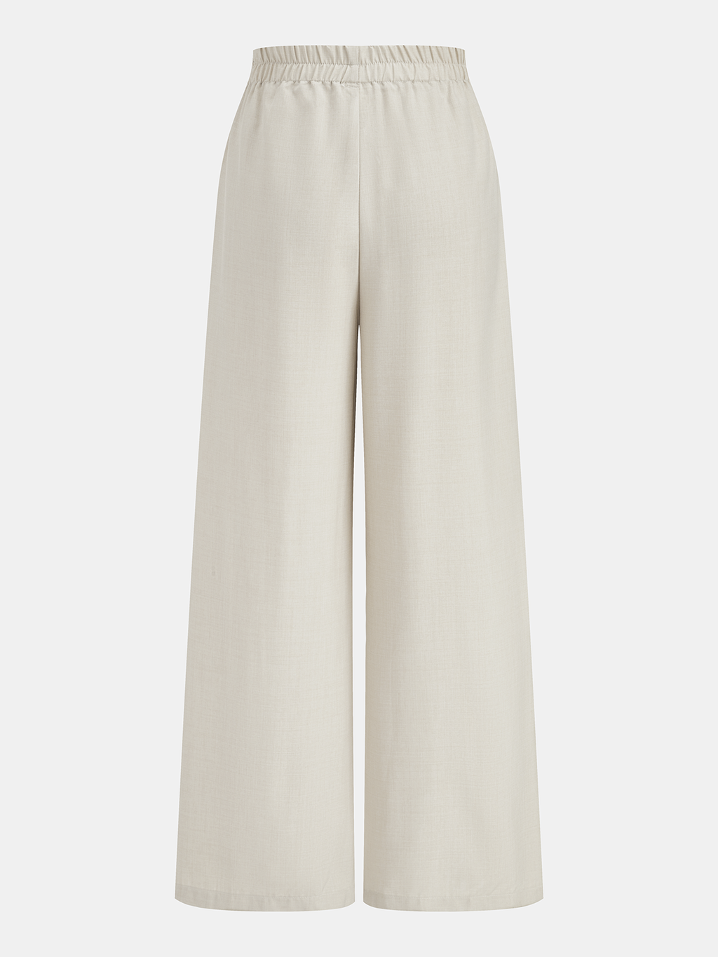 Contrast Piping Vest & Wide-Leg Pants Set