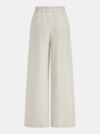 Contrast Piping Vest & Wide-Leg Pants Set