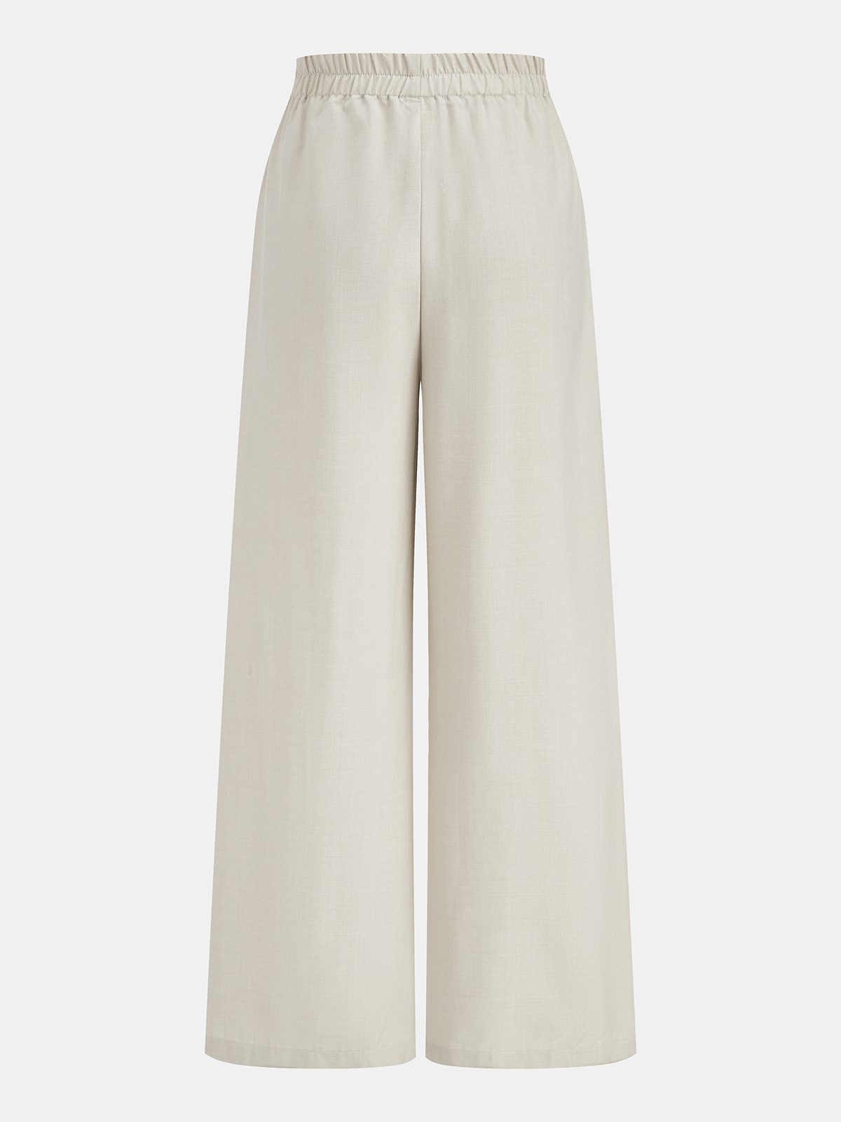 Contrast Piping Vest & Wide-Leg Pants Set