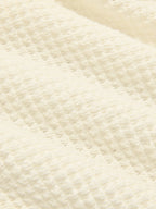 Waffle Knit V-Neck Twist Front Crop Top