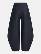 Mid-Waist Buttoned Balloon Pants