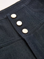 Mid-Waist Buttoned Balloon Pants