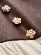 High Waist Faux Leather Panel Balloon Pants