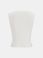 Ribbed Knotted Sweater Vest
