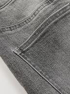 Mid-Waist Wide-Leg Denim Pants